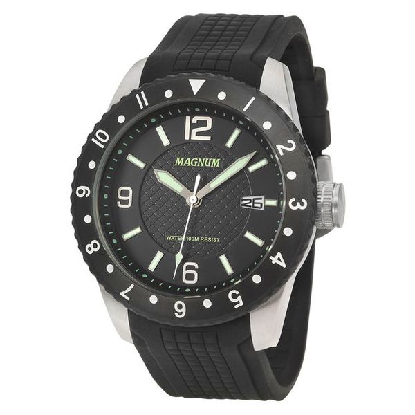 Relógio Magnum Sports Masculino MA34192T Pulseira Borracha em