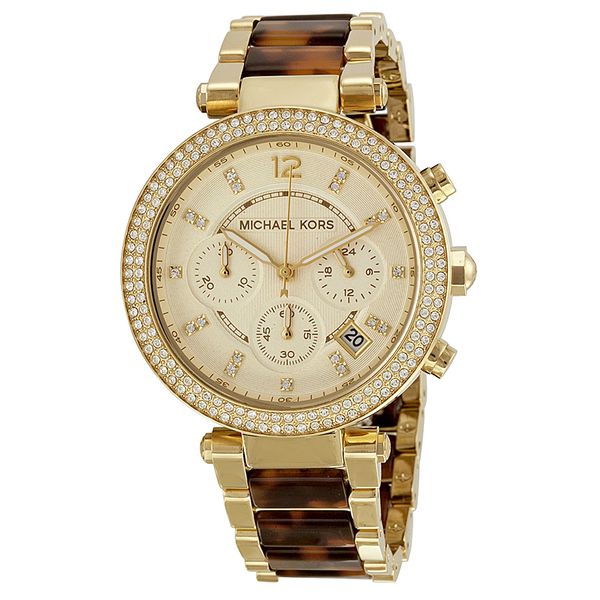 RLG-4027-Relógio Michael Kors Parker Cronógrafo MK5688/4DN Tartaruga