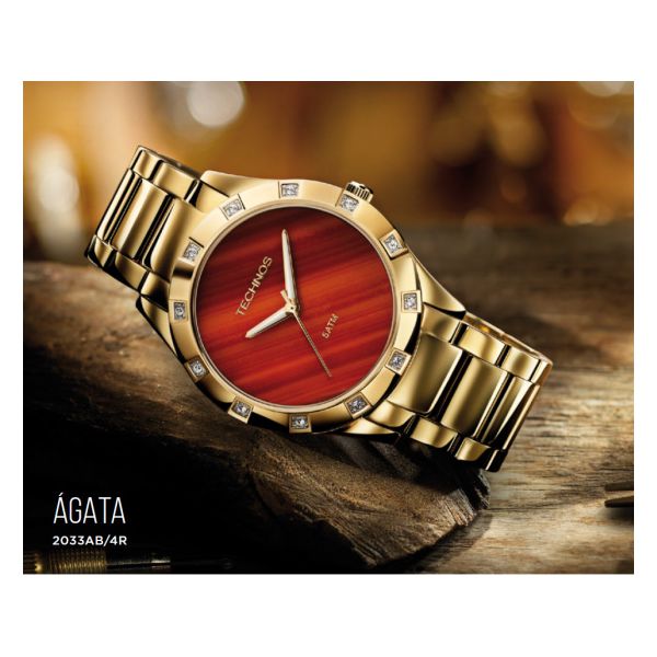 Relógio Technos Feminino Elegance Stone Collection 2033AB/4R - ASP-RLG-2326