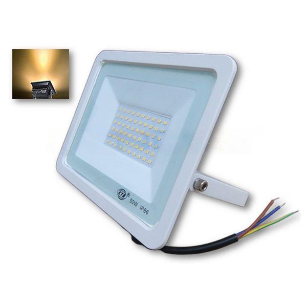 Refletor Holofote De Led 50w Branco - Branco Quente a Prova D'água