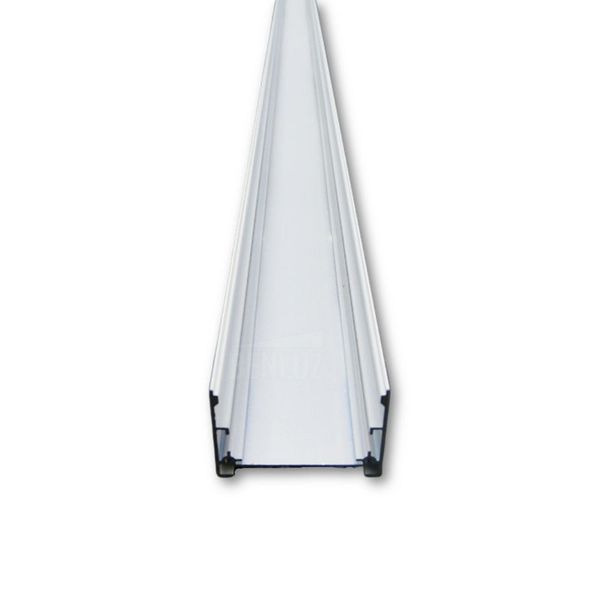 KIT - Perfil aluminio TEITO para tiras LED, 2 metros, blanco