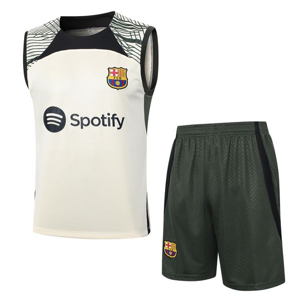 Conjunto Treino Regata + Short Barcelona 23/24 - Bege