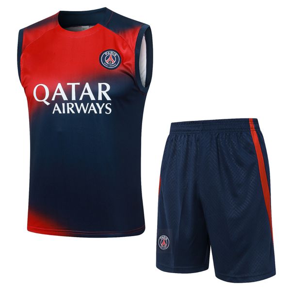 Conjunto Treino Paris Saint Germain PSG Regata e Short 23/24 - Azul