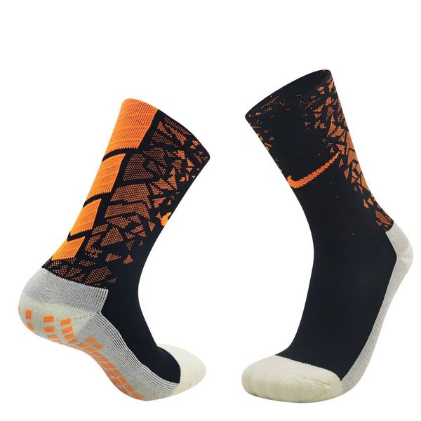 Meia Antiderrapante Nk Performance Laranja/Preta