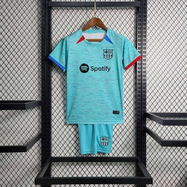 Conjunto Infantil Barcelona 2 Third 23/24 - Azul