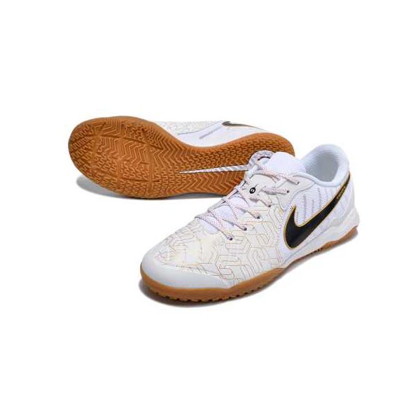 Chuteira Futsal Nike Tiempo Legend 10 Academy (IC) - Branca e Dourada