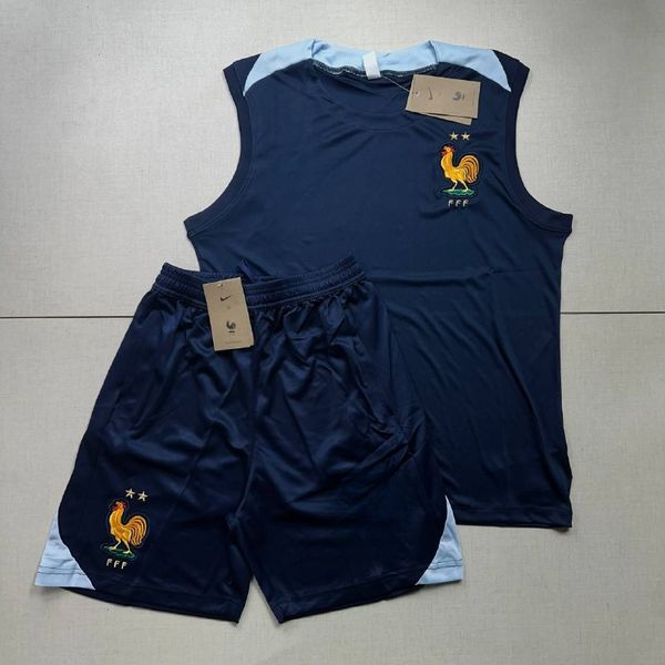 Conjunto Treino Seleção França 24/25 Regata + Short - Azul Marinho