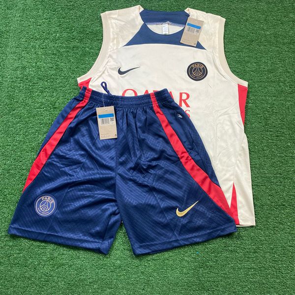 Psg 23/24 Regata + Short - Masculino Bege/azul (DEFEITO)