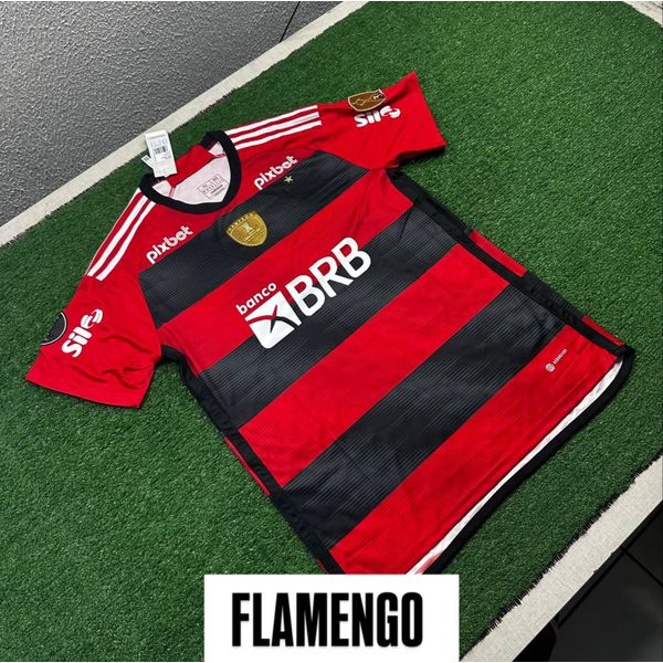 (DEFEITO) Camisa Home 23/24 - Patrocínio + Patchs - Torcedor Masculino