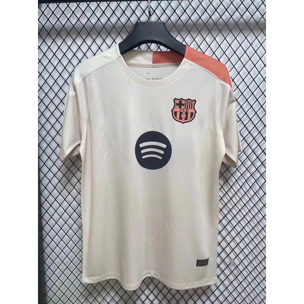 Camisa Barcelona Treino Bege 25/26 - Torcedor Masculina