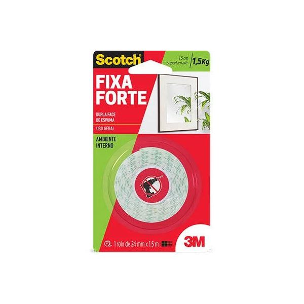 3M FITA DUPLA FACE ESPUMA 24MM X 1,5MT (1,5KG)