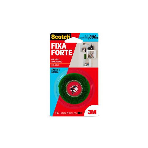 3M FITA DUPLA FACE TRANSPARENTE 19MM X 2MT (800G)