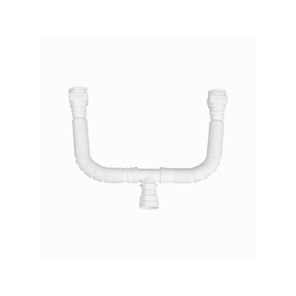 LUCONI SIFÃO FLEXIVEL DUPLO BRANCO
