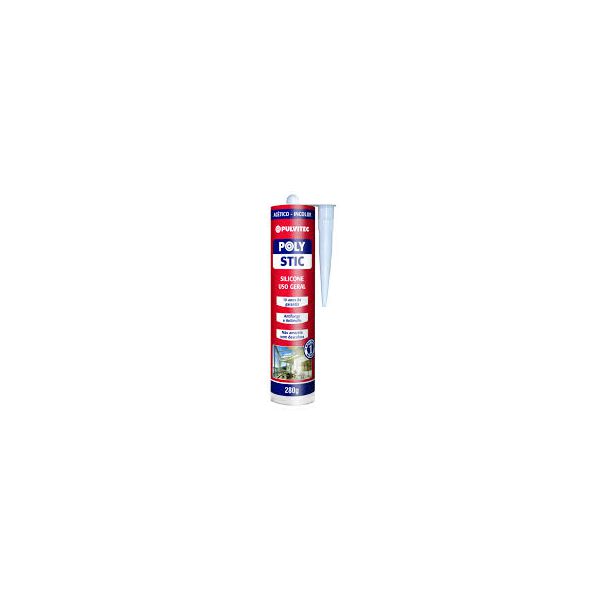 PULVITEC COLA SILICONE POLYSTIC ACETICO 280GR BRANCO