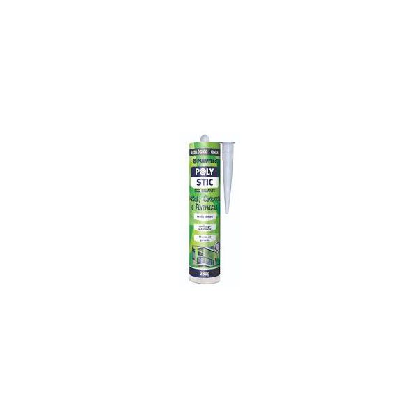 PULVITEC COLA SILICONE POLYSTIC ECO 280GR CINZA