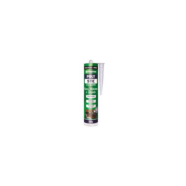 PULVITEC COLA SILICONE POLYSTIC ECO 280GR PRETO