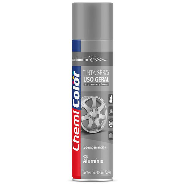 BASTON SPRAY CHEMICOLOR USO GERAL ALUMINIO 400ML