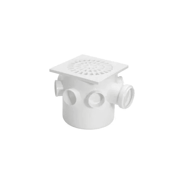PLASTUBOS CAIXA SIFONADA QUAD BRANCA 150X150X50