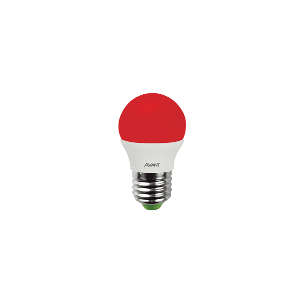 AVANT LAMPADA LED BOLINHA FILAMENTO E-27 2W BIV. VERMELHA