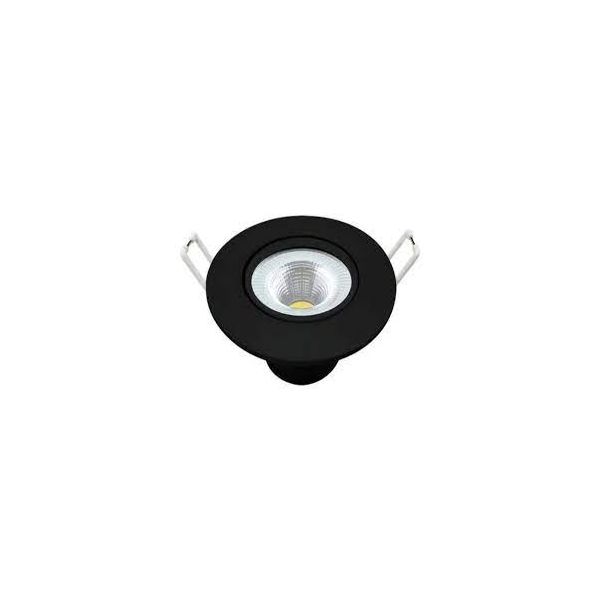 AVANT SPOT SUPIMPA REDONDO PRETO 5W X 3000K BIV. (LUZ AMARELA)