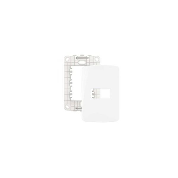 MARGIRIUS B3 CONJ. PLACA 4X2 1POSTO HORIZONTAL BRANCO C/ SUPORTE
