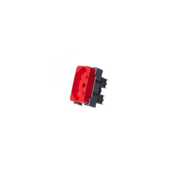 MARGIRIUS B3 TOMADA PADRÃO BRASILEIRO 2P +T 10A 250V VERMELHA