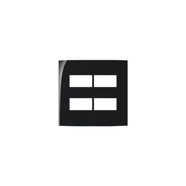 MARGIRIUS EBONY SLEEK PLACA 4X4 4 POSTOS HORIZONTAL SEPARADO