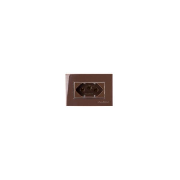 MARGIRIUS SLEEK MARROM CONJ. TOM. PAD. BRAS. 2+T 20A 250V P/MOVEL