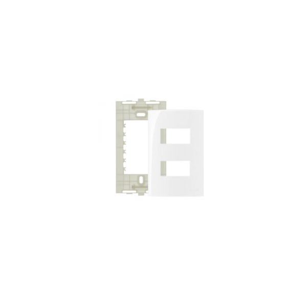 MARGIRIUS SLEEK PLACA + SUPORTE 4X2 2 POSTOS HORIZONTAL