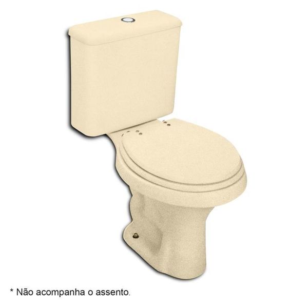 LOGASA BACIA + CAIXA ACOPLAR PARATI (ACION. SIMPLES) BEGE AREIA