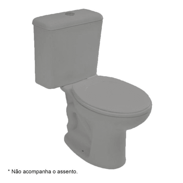 LOGASA BACIA + CAIXA ACOPLAR PARATI (ACION. SIMPLES) CINZA ESCURO