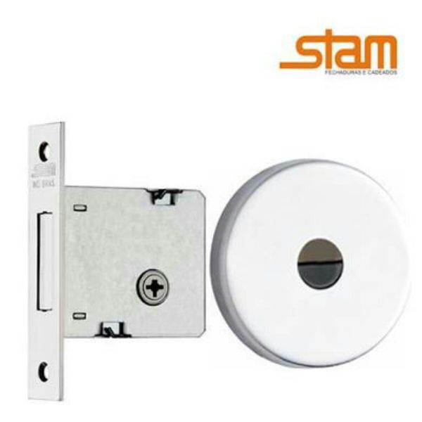 STAM FECHADURA TETRA QUADRADA INOX 1004
