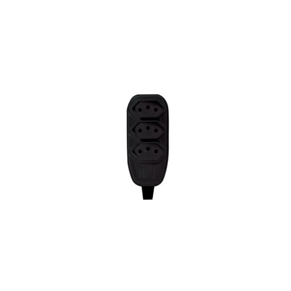 ILUMI EXTENSÃO COMPACTA PRETA CABO PP 2P+T 10M