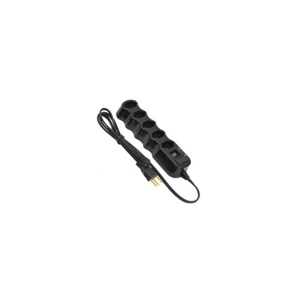 ILUMI FILTRO DE LINHA ECONOMICO 5 TOMADAS 1,0MT PRETO