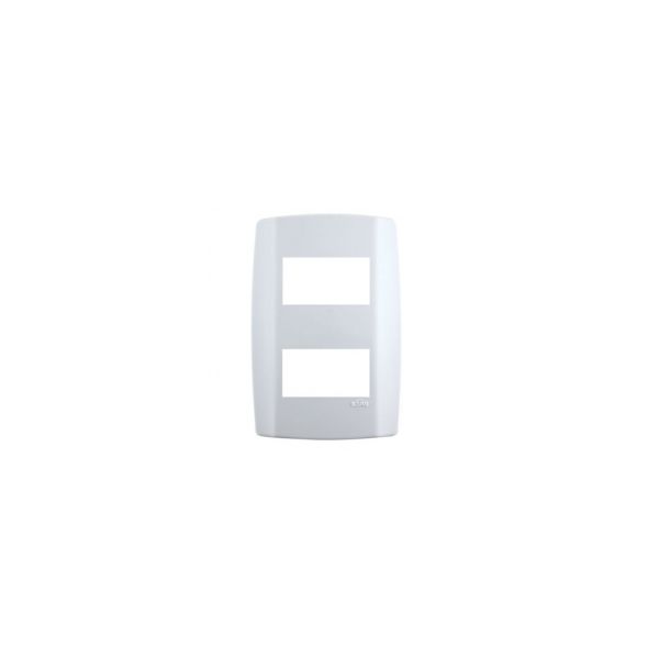 ILUMI PLACA SLIM 4X2 C/SUP. 2 MODULOS HORIZONTAL