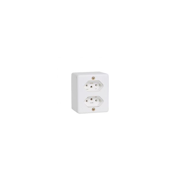 ILUMI SISTEMA X SLIM 2 TOMADAS 10A MONOBLOCO