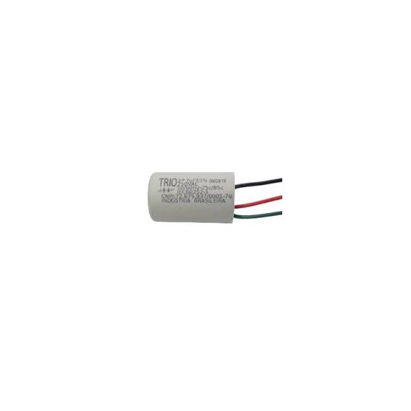 TRIO CAPACITOR 3 FIOS 127V 3+7UF