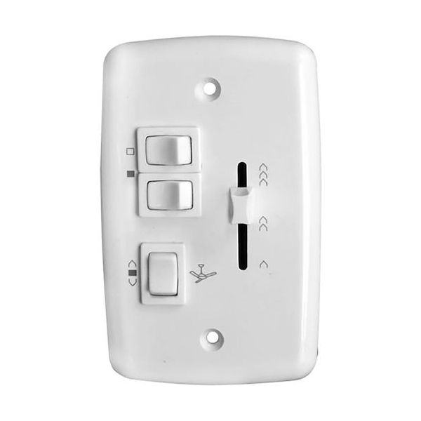 TRIO CONTROLE CHAVE DESLIZANTE BR BIV. C/ 2 TECLAS DE LUZ
