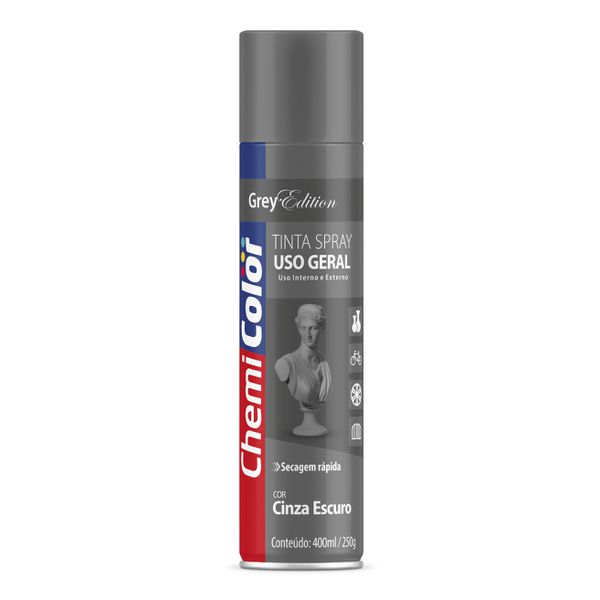 BASTON SPRAY CHEMICOLOR USO GERAL CINZA ESCURO 400ML
