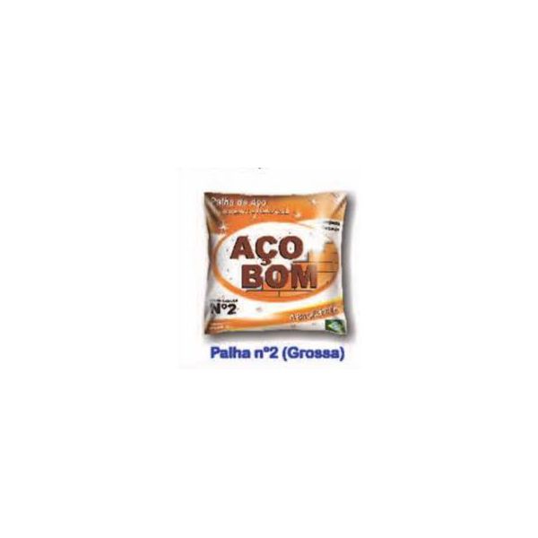 AÇOBOM PALHA DE AÇO 2 GROSSA C/ 20