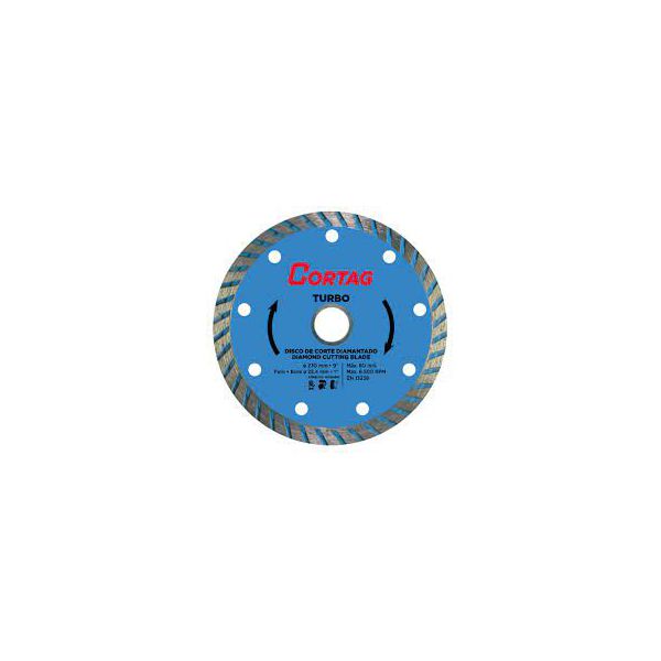CORTAG DISCO DIAMANTADO TURBO 230 (FURO 25,4 / REDUÇÃO 22,2)