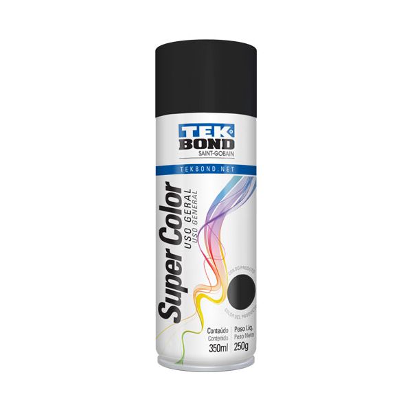 TEK BOND SPRAY PRETO FOSCO USO GERAL 350ML / 250G