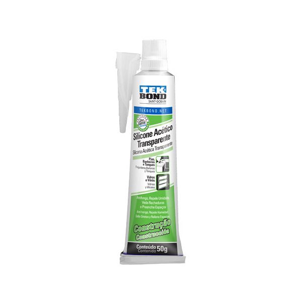 TEK BOND SILICONE ACETICO CONSTRUÇÃO INCOLOR 50G
