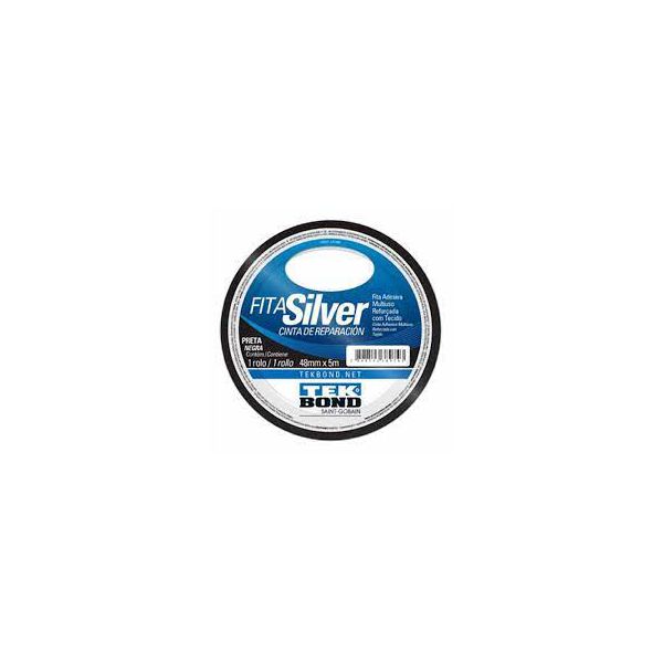 TEK BOND FITA SILVER TAPE PRETA 48MMX5M