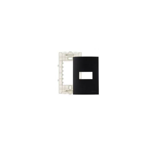 MARGIRIUS EBONY CLEAN SLEEK PLACA + SUPORTE 4X2 1 POSTO