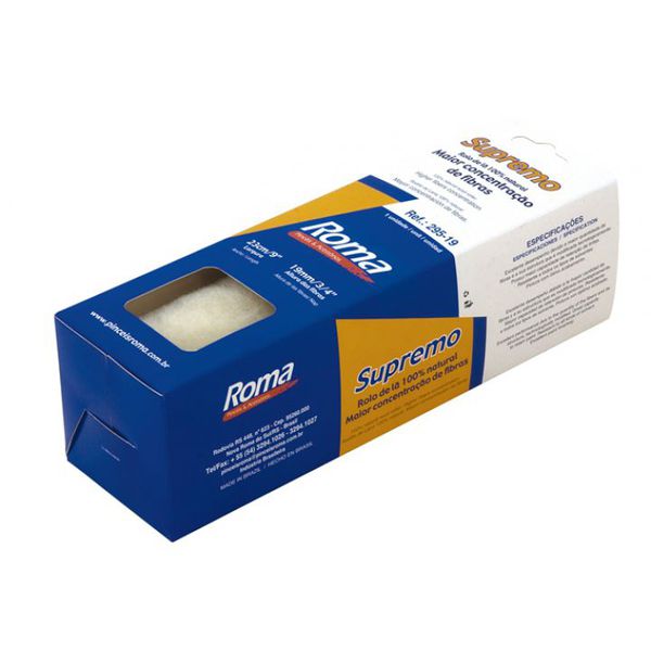 ROMA ROLO DE LÃ NATURAL SUPREMO 23CM S/ CABO