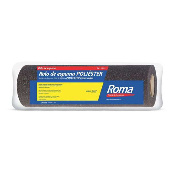 ROMA ROLO ESPUMA CINZA POLYESTER 23CM