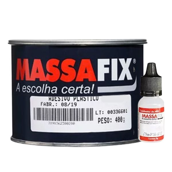 MASSAFIX MASSA PLASTICA CINZA 400 GRS (C/CATALIZADOR)