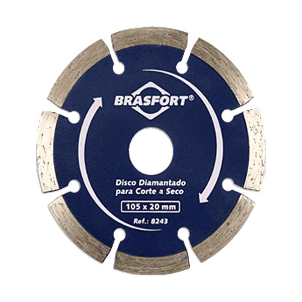 BRASFORT DISCO DIAMANTADO SEGMENTADO 105X20MM