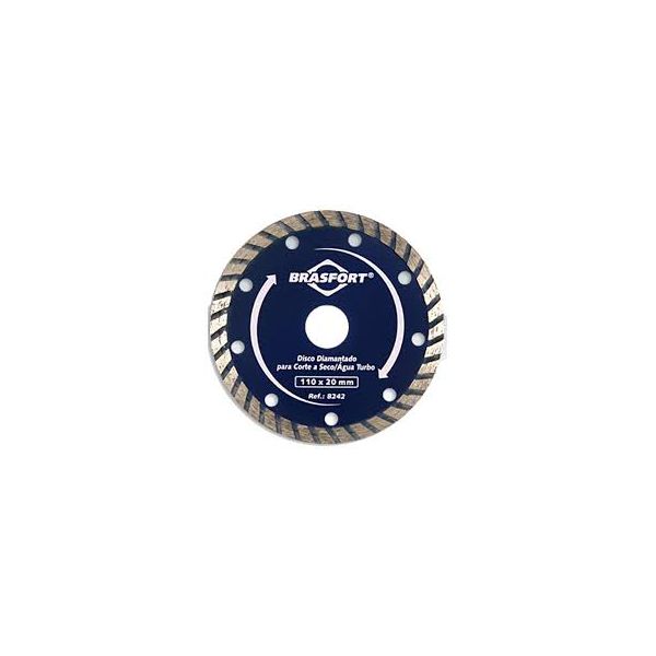 BRASFORT DISCO DIAMANTADO TURBO 110X20MM
